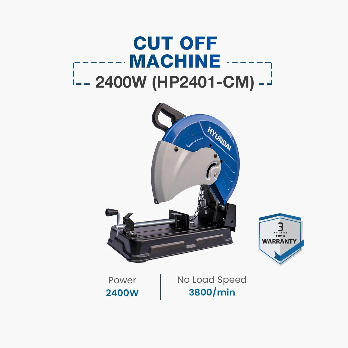 HYUNDAI 2400W 355mm (14") Metal Cut-Off Machine Heavy Duty Chop Saw HP2401-CM Hyundai